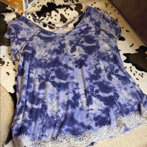 Tie dye short sleeve shirt